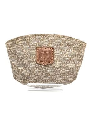 Celine Macadam Triomphe Mini Pouch Beige Vintage